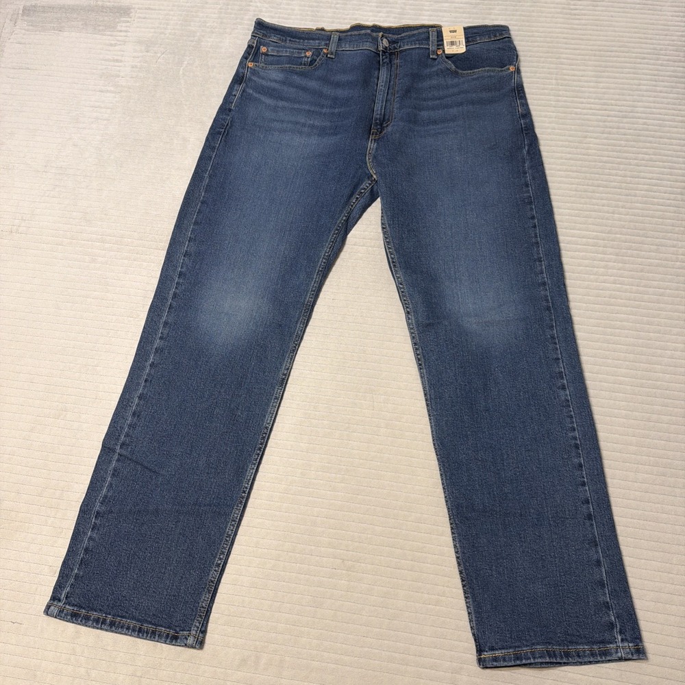 Levis 505 Men's 40 X 32 Regular Straight Leg Blue Denim Cotton NEW NWT